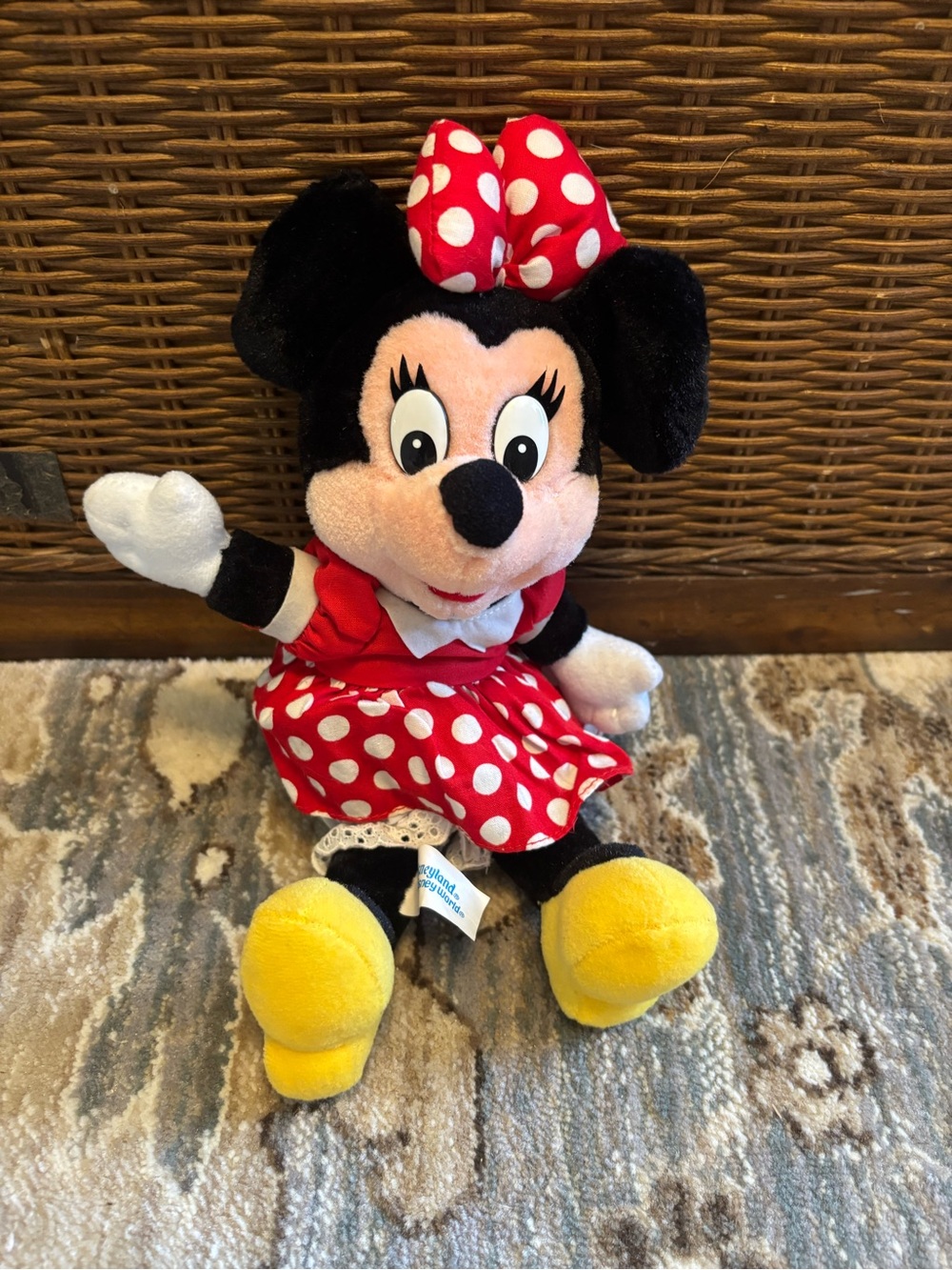 Disney Minnie Mouse Plush - Red, White & Black Polka Dot Dress